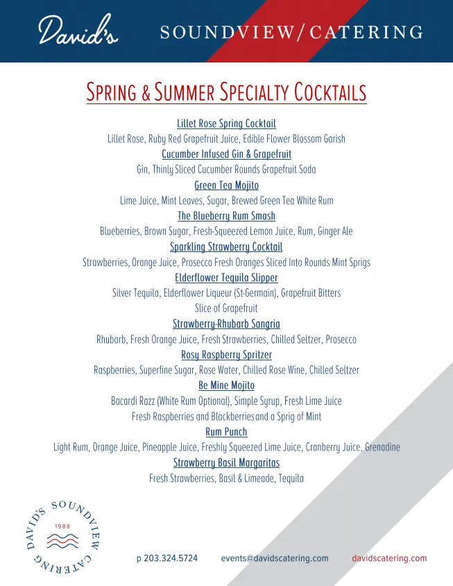 Specialty Spring & Summer Cocktails