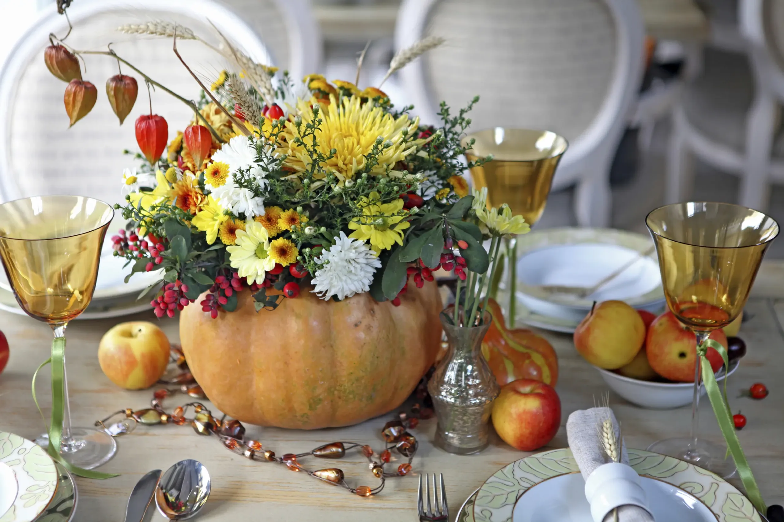 Thanksgiving place setting - David's Soundview Catering