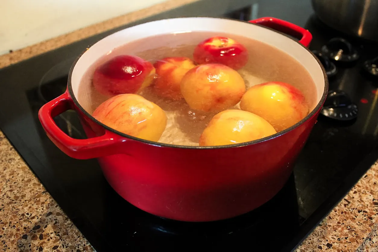 Boiling Peaches - David's Soundview Catering