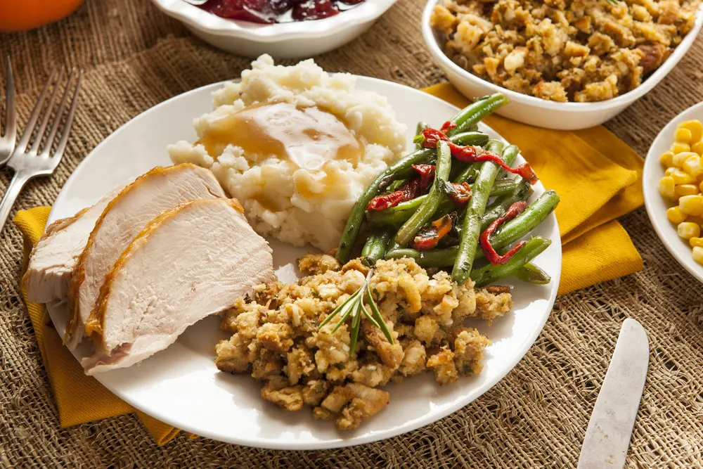 Thanksgiving Food Plate - David's Soundview Catering